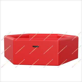 Hexagon Red Ice Bath Bathtub Inflatable Cold Water Tub Best Portable Ice Bath Hire A Portable Swimming Pool