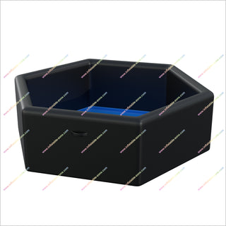Black Ice Bath Inflatable Swimming Pool Hire Backyard Cold Plunge Inflatable Hexagonal Ice Bath In Tub