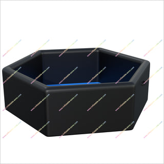 Black Ice Bath Inflatable Swimming Pool Hire Backyard Cold Plunge Inflatable Hexagonal Ice Bath In Tub