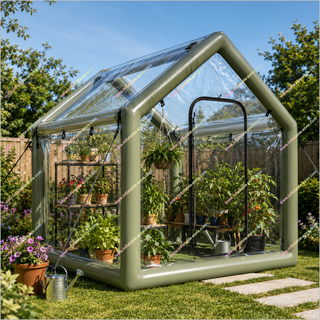Backyard Green House With Ventilation Growing Plants Outdoor Transparent Tent Inflatable Greenhouse Vegetable Garden