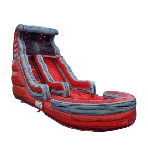 Commercial Inflatable Slide Bouncing All Around Party Blow Up Water Play Marble Water Slide With Pool