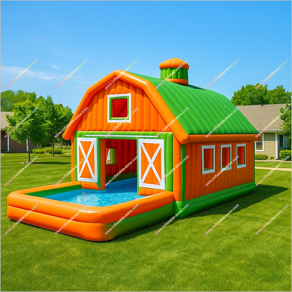 Summer Fun Inflatable Barn Pool Best Outdoor Play Area Near Me ...