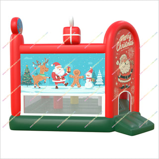 Merry Christmas Santa inflatable bounce house winter fun near me cheap bouncy castle rental