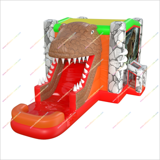 T-Rex Party Inflatable Bounce House And Waterslides Best Wet And Dry Bouncy Castle Inflatable Dinosaur Water Slide Combo Pool