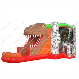 T-Rex Party Inflatable Bounce House And Waterslides Best Wet And Dry Bouncy Castle Inflatable Dinosaur Water Slide Combo Pool
