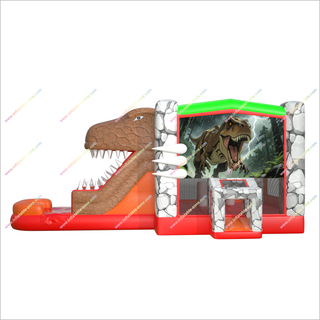 T-Rex Party Inflatable Bounce House And Waterslides Best Wet And Dry Bouncy Castle Inflatable Dinosaur Water Slide Combo Pool