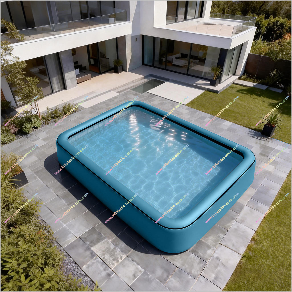 Inflatable Pool Rectangle Inflatable Rectangle Swimming Pool Outdoor Above Ground Pool Backyard