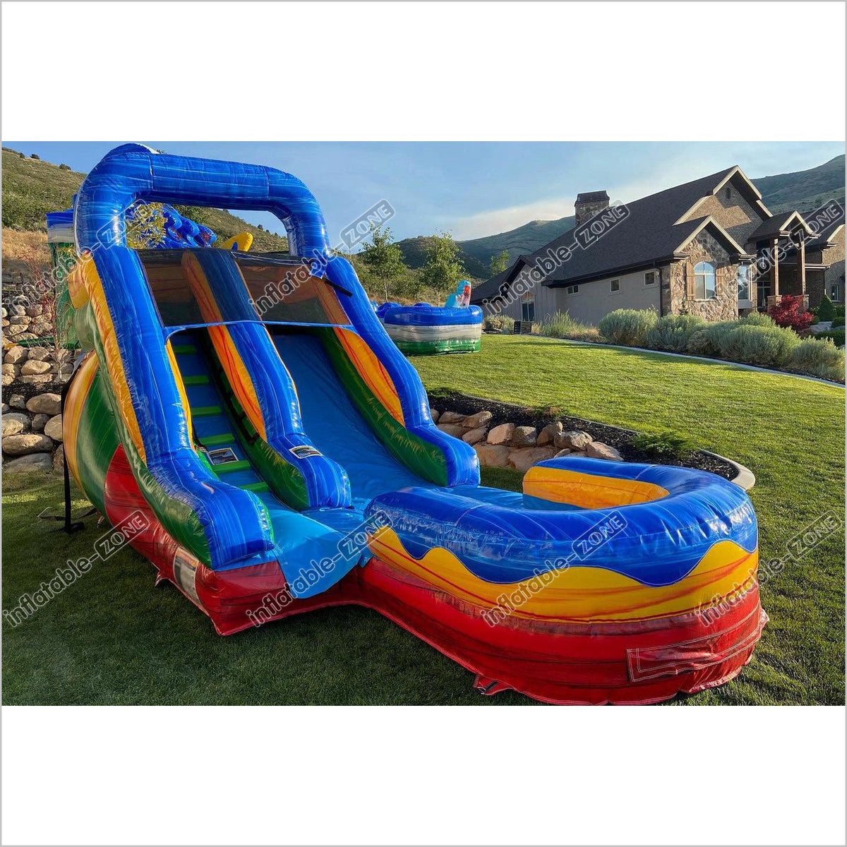 Slip And Slide Water Bounce House Near Me Bouncy Castle Inflatable Spl