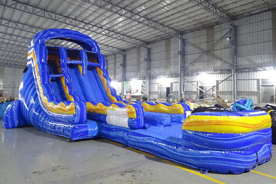 Water slide intex play centre plastic swimming pool splash bouncer jumpy house inflatable