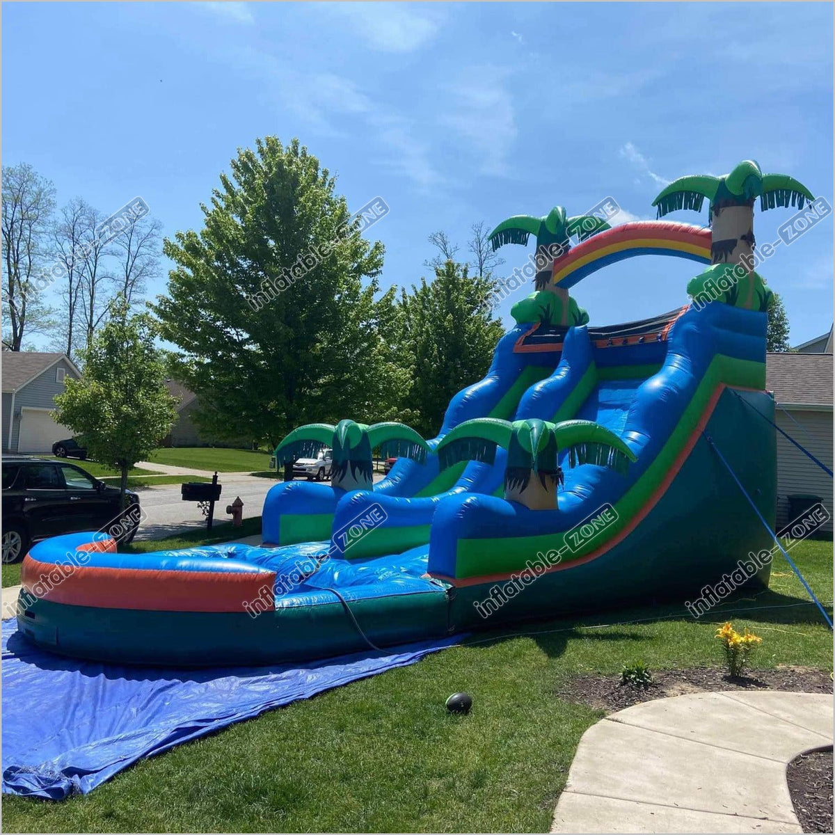 Inflatable Water Slide Near Me Outdoor Slides Splash Bouncy Castle Jum
