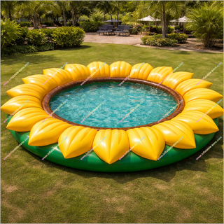 Inflatable Sunflower Pool Fun And Relaxing Sunflower-Shaped Inflatable Swimming Pool For Backyard Oasis