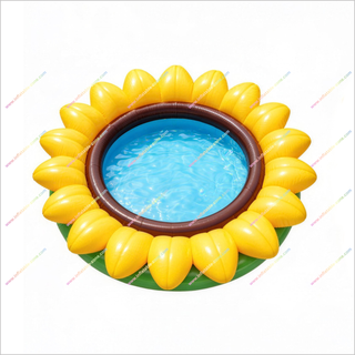 Sunflower Inflatable Pool Outdoor Yard Decorations Yellow Petals Inflatable Swimming Pool For Flower Lovers