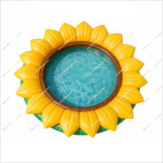 Inflatable Sunflower Pool Fun And Relaxing Sunflower-Shaped Inflatable Swimming Pool For Backyard Oasis