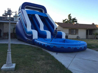 Blow up inflatable pool slide airflow play and splash center happy inflatable