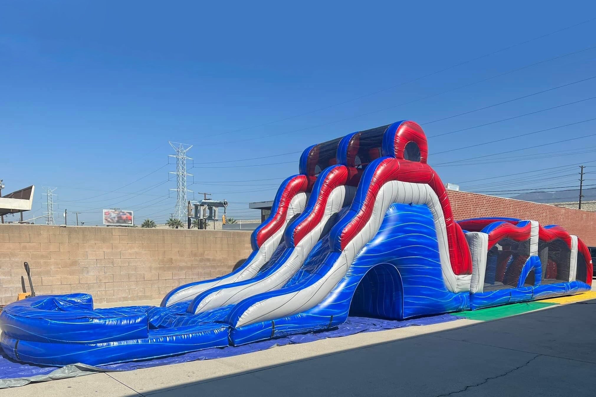 Inflatable Assault Course Near Me Nerf Obstacle Course Water Slide Blast Outdoor For Adults Competition Retro Pool