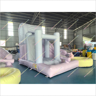 Best Soft Pastel Inflatable Bounce House With Slide And Pool Jumping Castle Waterslide Joy Combo