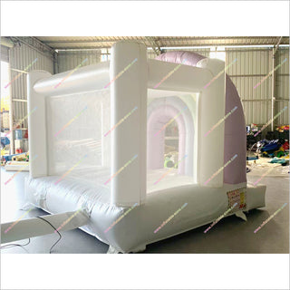 Pastel Rainbow Inflatable Bouncy Castle Rental Soft Play Birthday Party Cheap Bounce House For Sale