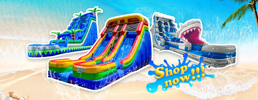 Inflatable Zone: White Bounce House, Inflatable Nightclub, Water Slide