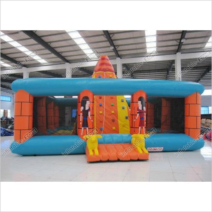 Outdoor Amusement Park Inflatable Rock Climbing Wall 8 X 8M ...