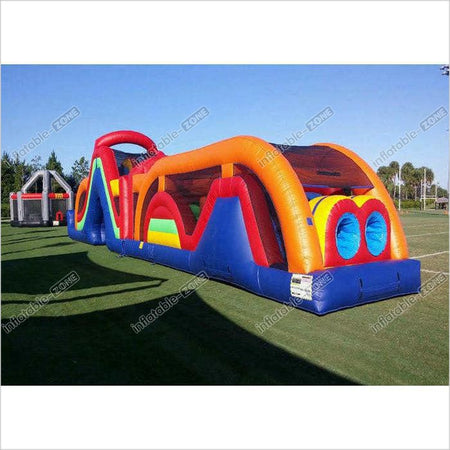 Pouncing Dash Inflatable Inflatable Bouncy Castle Assault Course , Warrior Dash Blow Up Obstacl