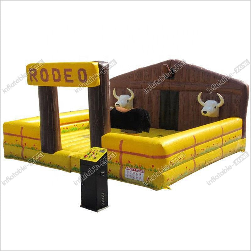 Funny Mini Indoor Inflatable Mechanical Pulling Rodeo Bull PVC For Chi ...
