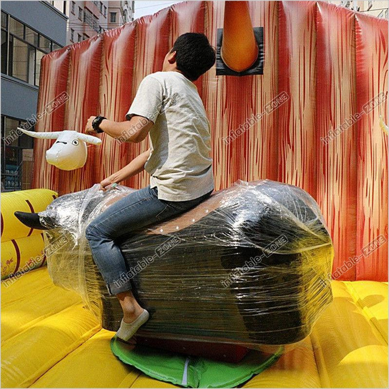 Funny Mini Indoor Inflatable Mechanical Pulling Rodeo Bull PVC For ...