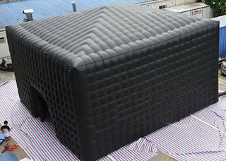 Black Large Inflatable Cube Tent Party Disco Booth Nightclub Outdoor