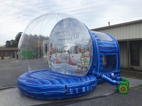 Christmas Inflatable Snow Globe Inflatable Human Snow Globe With Tunnel Photo Booth
