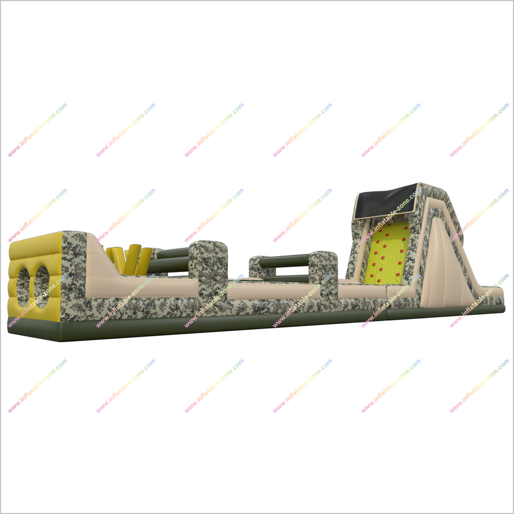 Army Inflatable Assault Course Inflatable Obstacle Race Commercial Inf