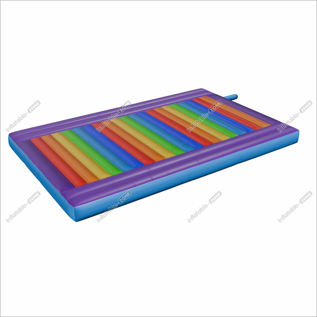 Outdoor Play Gyms Rainbow Jumping Pad Inflatable Jump Mat Games For Bi