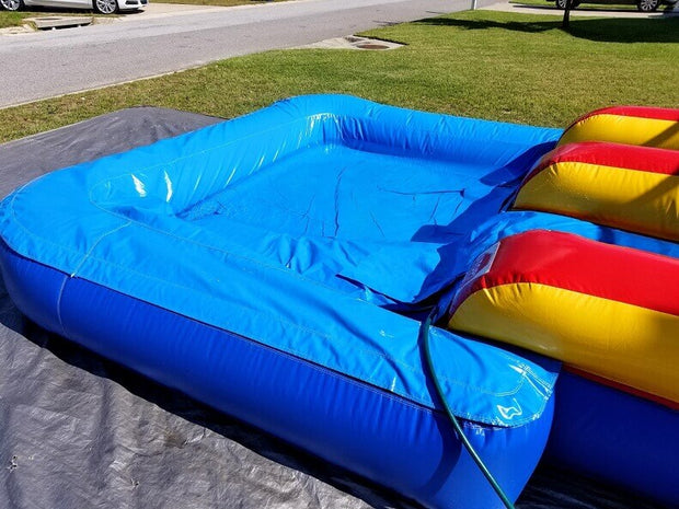 Double Lanes Inflatable Water Bounce House , Durable Attractive Water Slide Jumpy Castle