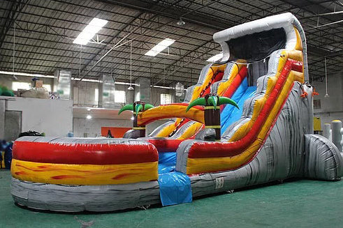 Giant water slide inflatable bouncer blow up big jumping castle outdoor pool for adults