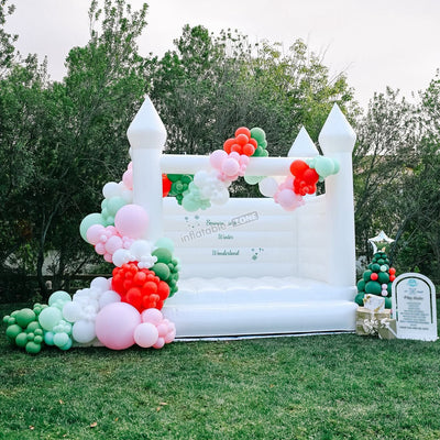 White Gorgeous Inflatable Wedding Bounce House Party Jumper