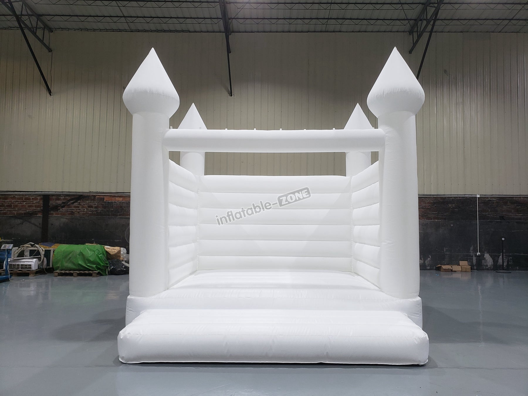 Inflatable White Jumper Bouncer Castle Jumping Bed Wedding Bouncy House