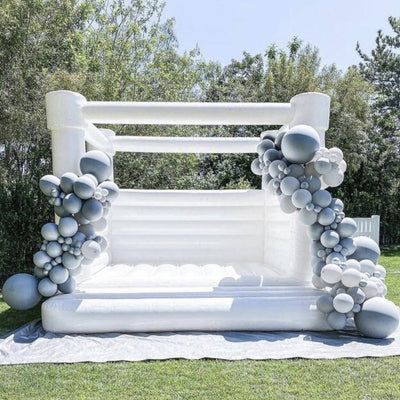 White Wedding Jumpers Inflatable Bouncy Castle All White Bounce House