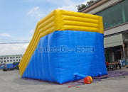 Yellow And Blue Inflatable Zorb Ball Ramp , Inflatable Zorb Ball Race Slope