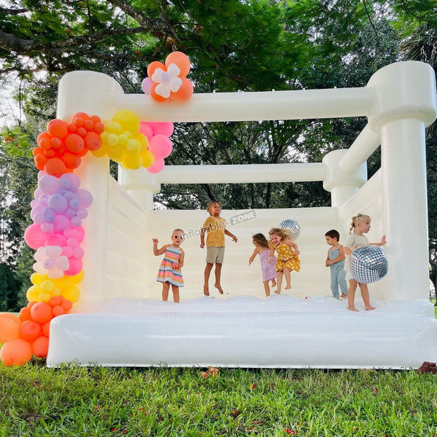 Happy Inflatable White Party Bounce House Infltable Bouncy House