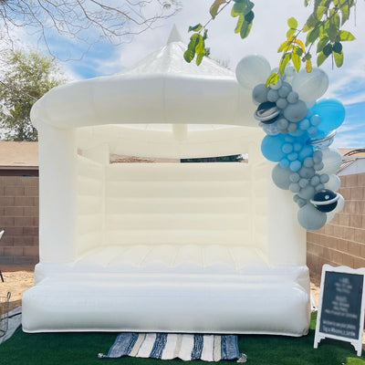 Beautiful Inflatable White Bounce House, White Jump House Castle