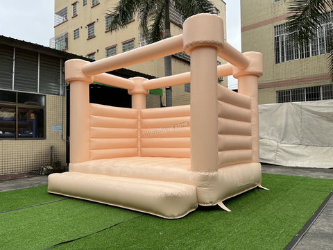 Pastel Peach Wedding Bounce House Castle , Inflatable Party Jumping Castle