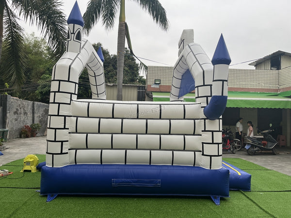Commercial outdoor blue bounce house,commercial bouncy castles for sale