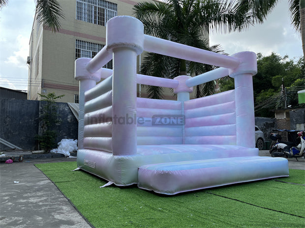Party rental business  pastel bounce house Colorful  Inflatable Bouncy Castle