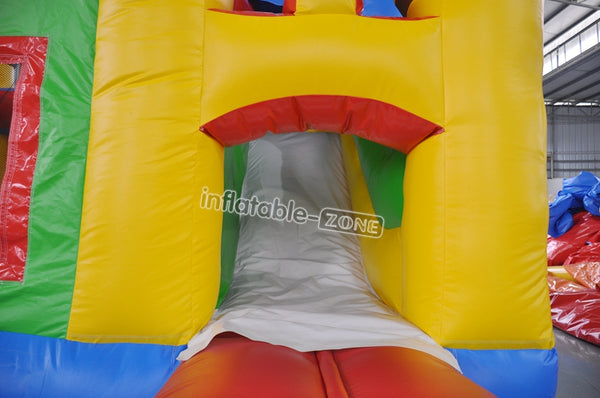 Custom logo printing  Inflatable Castle with slide , slide bounce house