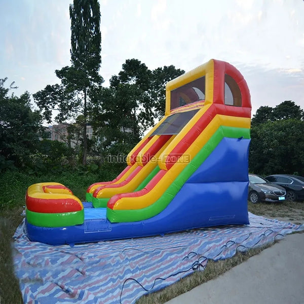 Commercial Inflatable Water Slide With Pool,Inflatable Bounce House With Water Slide Adults