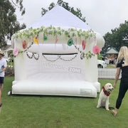 white wedding house for decoration ,inflatable bounce castle Wedding bounce house