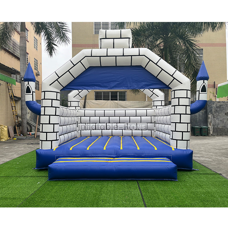 Commercial outdoor blue bounce house,commercial bouncy castles for sale
