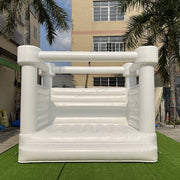 Round top All white bounce house rental Inflatable slide wedding castle jumper