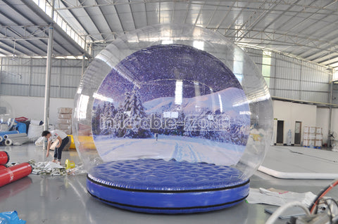Custom-size giant-inflatable-snow-globe inflatable christmas snow globe