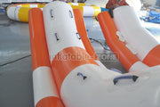 Inflatable water game seesaw orange color, inflatable seesaw for water game