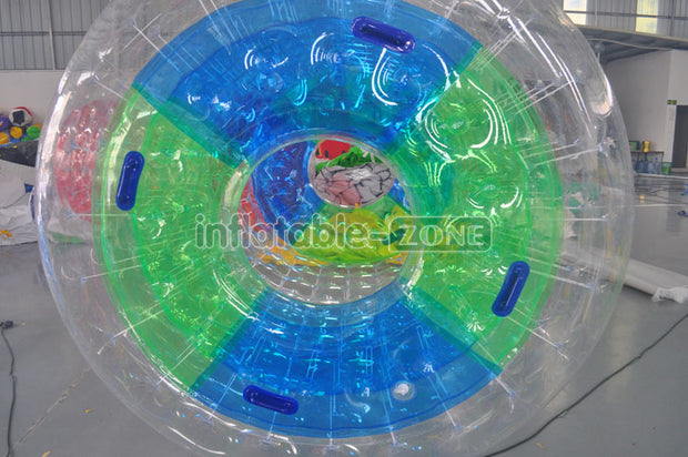 Transparent inflatable water roller, inflatable clear water rolling tube