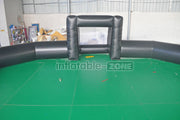Black color Inflatable Soccer Field, indoor and outdoor inflatable Football Pitch Court